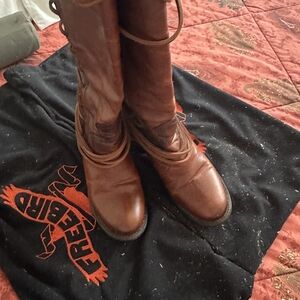 Freebird Brown Heeled Boots